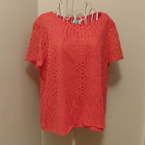 J. Crew Tops - J Crew lace tee size 14
